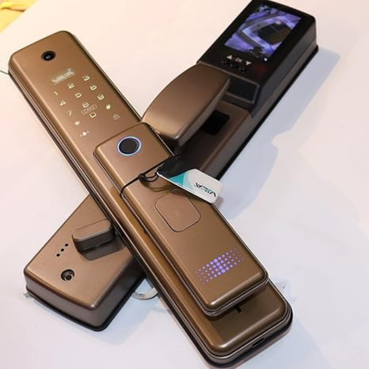Smart Lock,With WiFi, Display screen,Keypad Digital,Biometric Fingerprint,IC Card,Mechanical key Unlock for Apartment Hotel Home Use. COLOR: (GOLDEN)