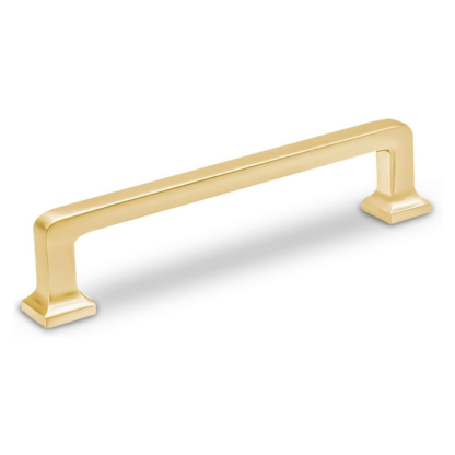 Brushed Gold Square Cabinet Handles | 5-Inch Pulls (10-Pack)