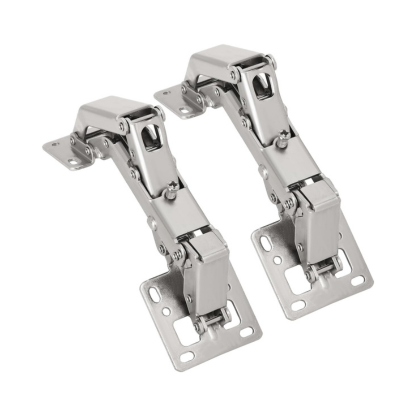 Kitchen Cabinet Hinges (1 Pair, 2 PCS) 165 Degree Half Overlay Cabinet Hinges for Lazy Susan/Corner/Hidden Door/Folden Door, BD-H165