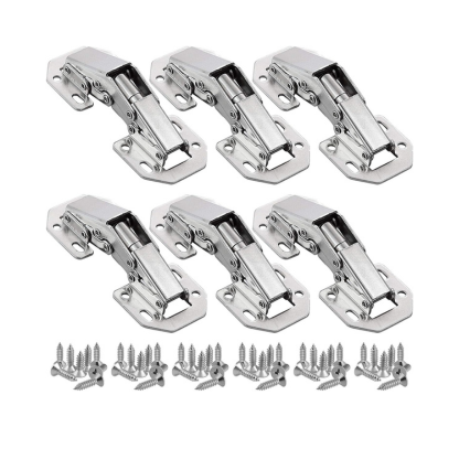6 Pack Concealed Hinges with 48pcs Screws, 90 Degree Hidden Hinges for Drawer Furniture and Kitchen Cabinet