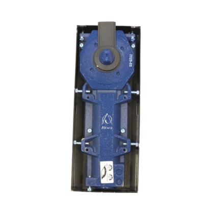 Heavy Duty Floor Spring SS Plate For Glass Doors - Door Closer & Floor Machine, 105kg Capacity, 90° Hold Open, Mirror Finish