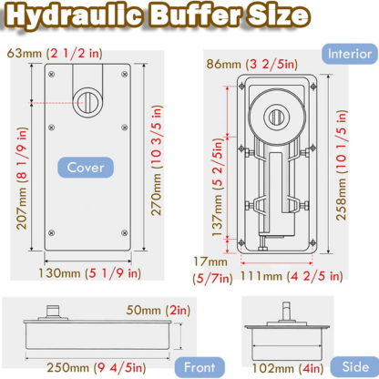Adjustable Floor Spring Hinge for Glass Doors - Heavy-Duty Door Closer Hardware for Airport School Villa - Supports Up to 100kg - Smooth Operation & Design