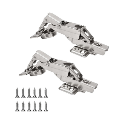 Kitchen Cabinet Hinges (1 Pair, 2 PCS) 165 Degree Half Overlay Cabinet Hinges for Lazy Susan/Corner/Hidden Door/Folden Door, BD-H165
