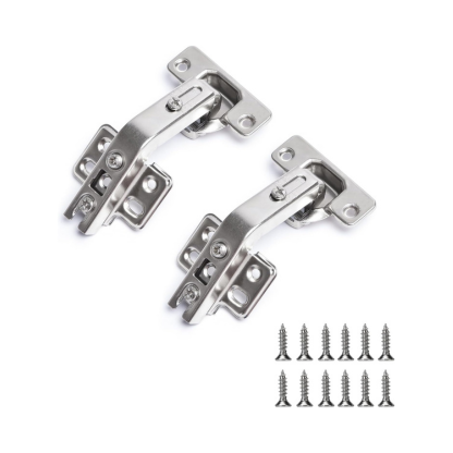 Kitchen Cabinet Hinges (1 Pair, 2 PCS) 165 Degree Half Overlay Cabinet Hinges for Lazy Susan/Corner/Hidden Door/Folden Door, BD-H165