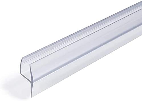 Bukela 2M, 10mm Door Seal,H Type Shower Door Seal Strip, Glass Shower-Door Sweep, Frameless Shower-Door's Sweep to Stop Shower Leaks,H Type,Fit for 10mm (3/8”) Glass Door
