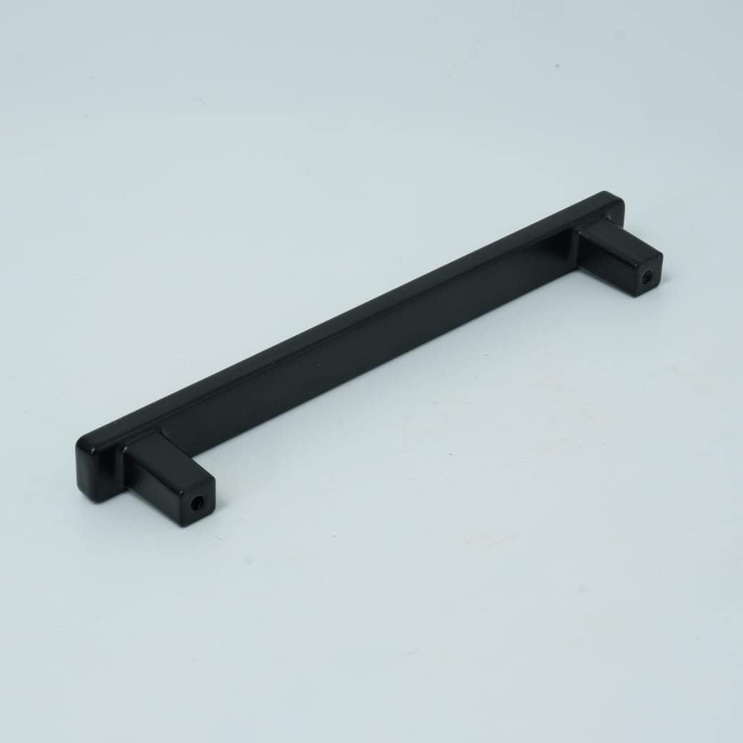 VILA (F2254) Drawer Handles Pulls Solid Zinc Alloy Furniture cupbord or Kitchen Drawer Handles Color Black 1-pec (128mm)