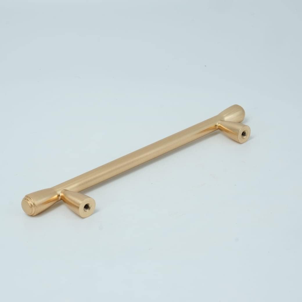 VILA (F2268) Drawer Handles Pulls Solid Zinc Alloy Furniture cupbord or Kitchen Drawer Handles Color Brushed Gold 1-pec (192mm)