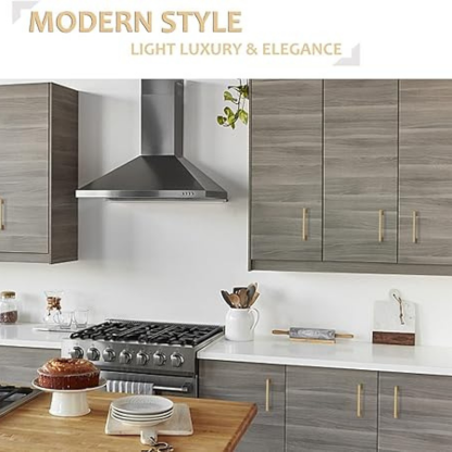 Golden Kitchen Cupboard Handles, Modern Gold Door Handle Aluminum Alloy Cabinet Handle Drawer Pulls Square Furniture Handle Set for Kitchen and Bathroom Cabinets Cupboard(6Pcs 128mm)