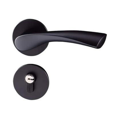 Door handle Zinc Alloy Durable for All Kinds Of Indoor Doors (1-pec) |R05-692| (Black)