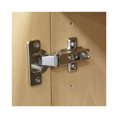 8 Pcs Door Hinges for Kitchen, Bathroom and Cabinet Furniture Doors, Soft Close, Straight Cup 105°Opening, Full Overlay Cabinet Hinges, Removable and Adjustable with Screws