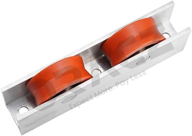 Heavy Duty Sliding Window Door Assembly Roller Aluminum Pulley Double Wheels | Sliding Roller 10mm Wheel for Wardrobes Cabinet Bookcases Door,Sliding Glass Door 100 kg Load Capacity. (2-PCS)
