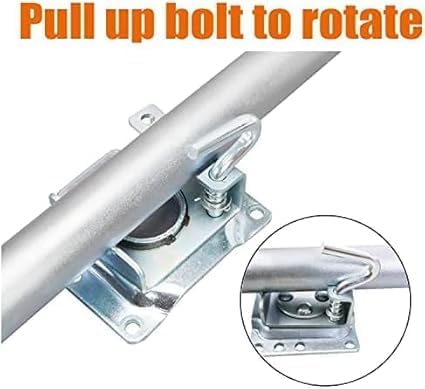 Trailer Jack with 6-Inch Single Wheel,1000 Lbs Capacity Swing-Back Bolt-On Heavy Duty Swivel Trailer Jack,