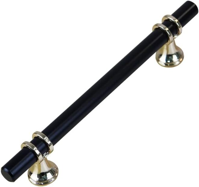 Vila Cabinet Handle T Bar Zinc Alloy Handle Kitchen Drawer Handles 1-pec Color : Black/Gold -Size: (160mm)