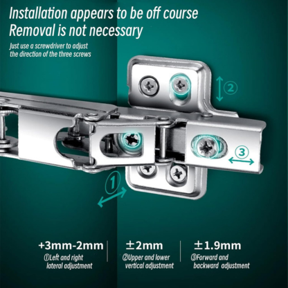 Kitchen Cabinet Hinges (1 Pair, 2 PCS) 165 Degree Half Overlay Cabinet Hinges for Lazy Susan/Corner/Hidden Door/Folden Door, BD-H165