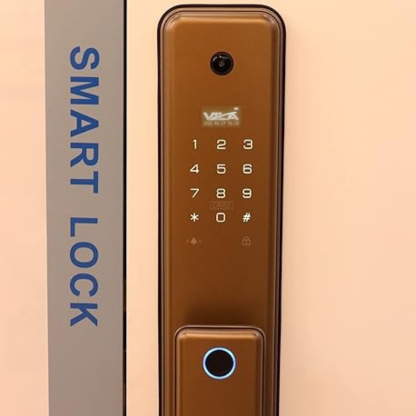 Smart Lock,With WiFi, Display screen,Keypad Digital,Biometric Fingerprint,IC Card,Mechanical key Unlock for Apartment Hotel Home Use. COLOR: (GOLDEN)