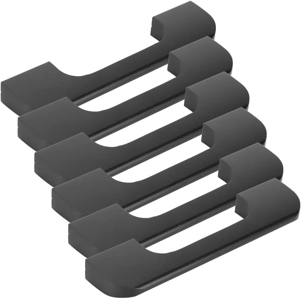 Vila Aluminium Drawer Handle, Cabinet Drawer Handle/Modern Simple, Black Aluminum Alloy Size : (768mm)