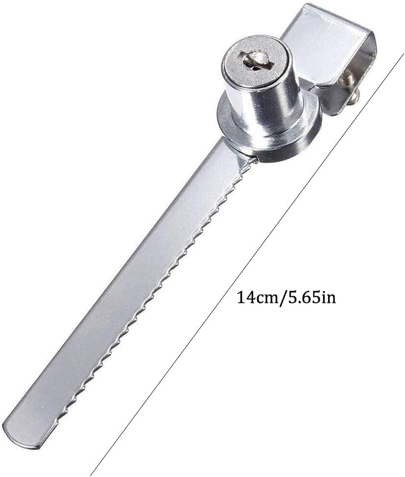 Keyed Alike Showcase Display - 2 Pack Glass Cabinet Locks, Serrated Locks, Drawer Cabinet Door Locks