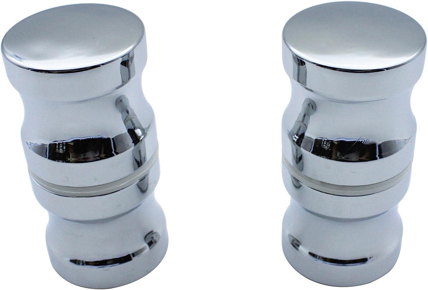 Shower Door knob Handle, 2 Pairs Round Chrome Glass Door Handle knob, Pull Handle knob, Parts Replacement for Shower Enclosure, Shower Bath Screen Parts Replacement