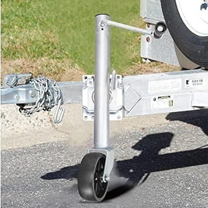 Trailer Jack with 6-Inch Single Wheel,1000 Lbs Capacity Swing-Back Bolt-On Heavy Duty Swivel Trailer Jack,