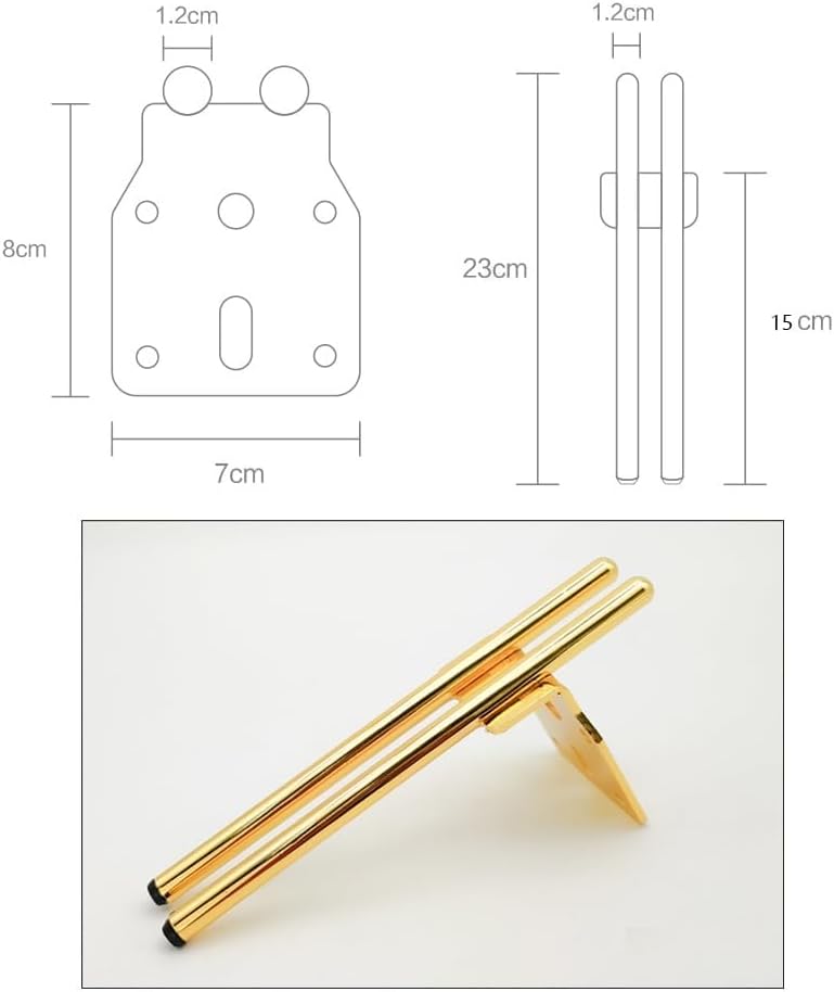 Set of 4 Heavy Duty 6-Inch Gold Metal Furniture Legs - Modern Chopstick Style Feet for Chairs, Dressers, and Cabinets