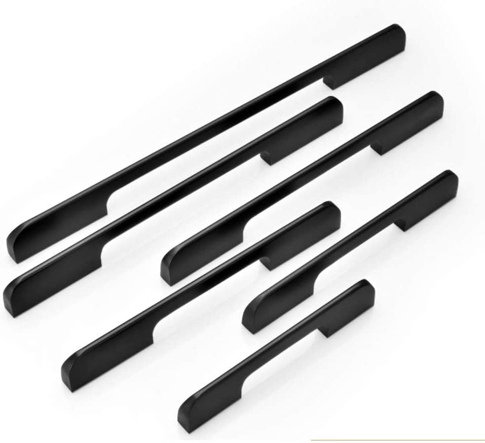 Vila Aluminium Drawer Handle, Cabinet Drawer Handle/Modern Simple, Black Aluminum Alloy Size : (768mm)