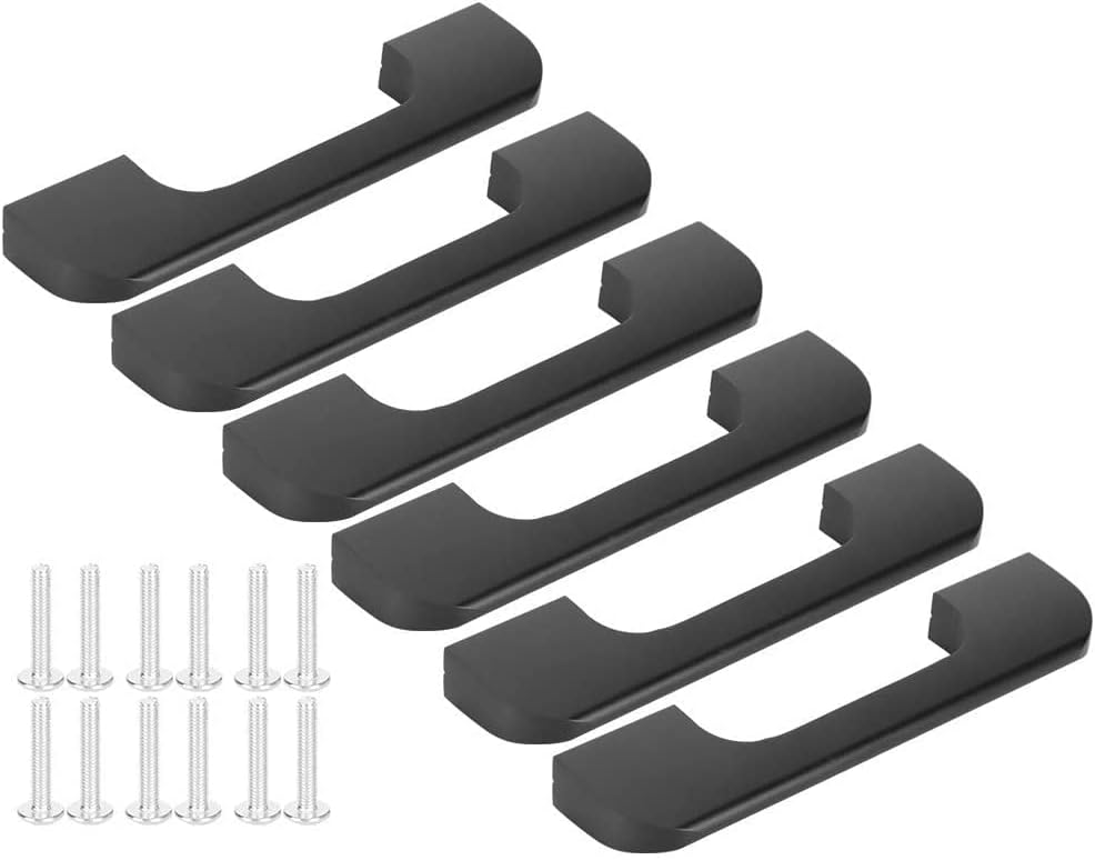 Vila Aluminium Drawer Handle, Cabinet Drawer Handle/Modern Simple, Black Aluminum Alloy Size : (768mm)