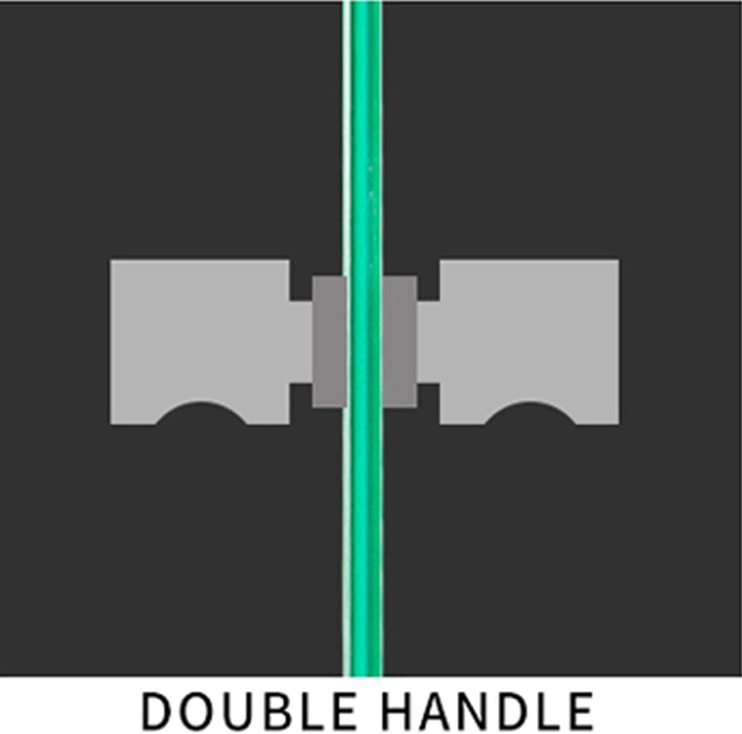 2 Pcs Shower Glass Door Knobs, Aluminum Alloy Replacement Parts Shower Screen Door Handle Knob, Glass Door Knobs for Interior Doors Black/Silver