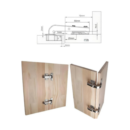 2 Pieces Corner Cabinet Hinge Unfold 180 Degree Hinge 90 Degree Cabinet Corner Door Soft Close Hinge [4 Holes]