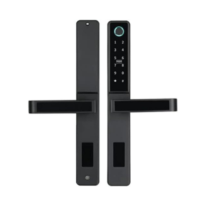 Smart Lock, D09 blk,With WiFi Tuya App, Display screen,Keypad Digital,Biometric Fingerprint,IC Card,Mechanical key Unlock for Apartment Hotel Home Use. COLOR: (BLACK)