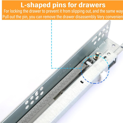 Drawer Slide,Under-Mount Concealed Self Soft Close Under，Concealed Cabinet Furniture Drawer Runners (10 Inch)