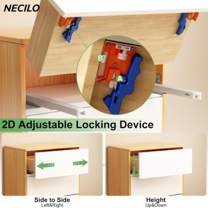 Push to Open Soft Close Undermount Drawer Slides, 12 14 16 18 20 Inch Full Extension Concealed Bottom Mount Rails with Locking Devices, 78 lb Load, 1 Pair for Kitchen & Cabinet