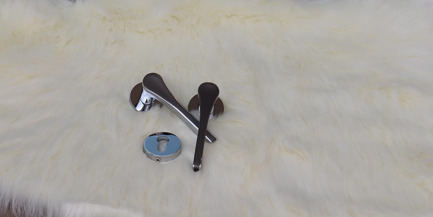 Vila Door handle Zinc Alloy Durable for All Kinds Of Indoor Doors (1-pec) Colour:Chrome -Golden |R05-504| (Golden)