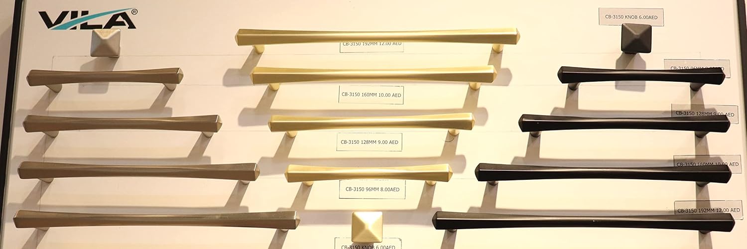 VILA (3150) Drawer Handles Pulls Solid Zinc Alloy Furniture cupbord or Kitchen Drawer Handles Color 1-pec (192mm)
