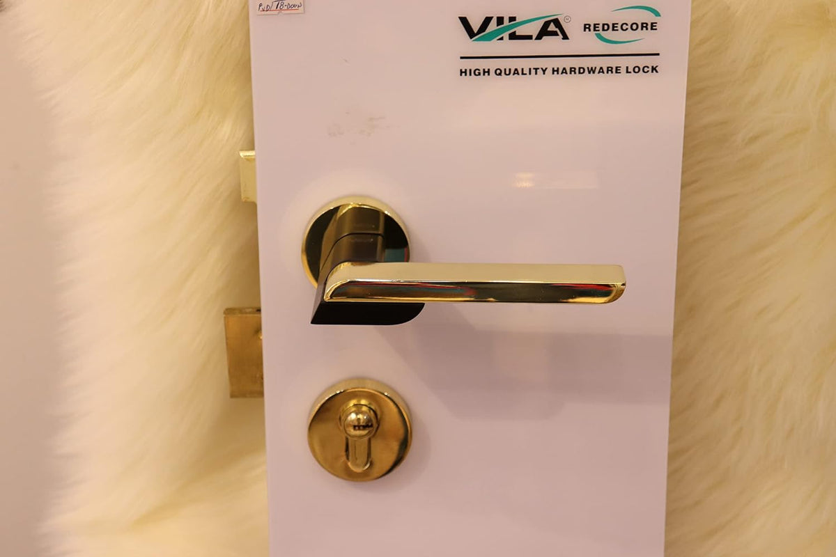 Vila Door handle Zinc Alloy Durable for All Kinds Of Indoor Doors (1-pec) Colour:Silver -Golder -Chrome |R05-641| (Chrome+Black)