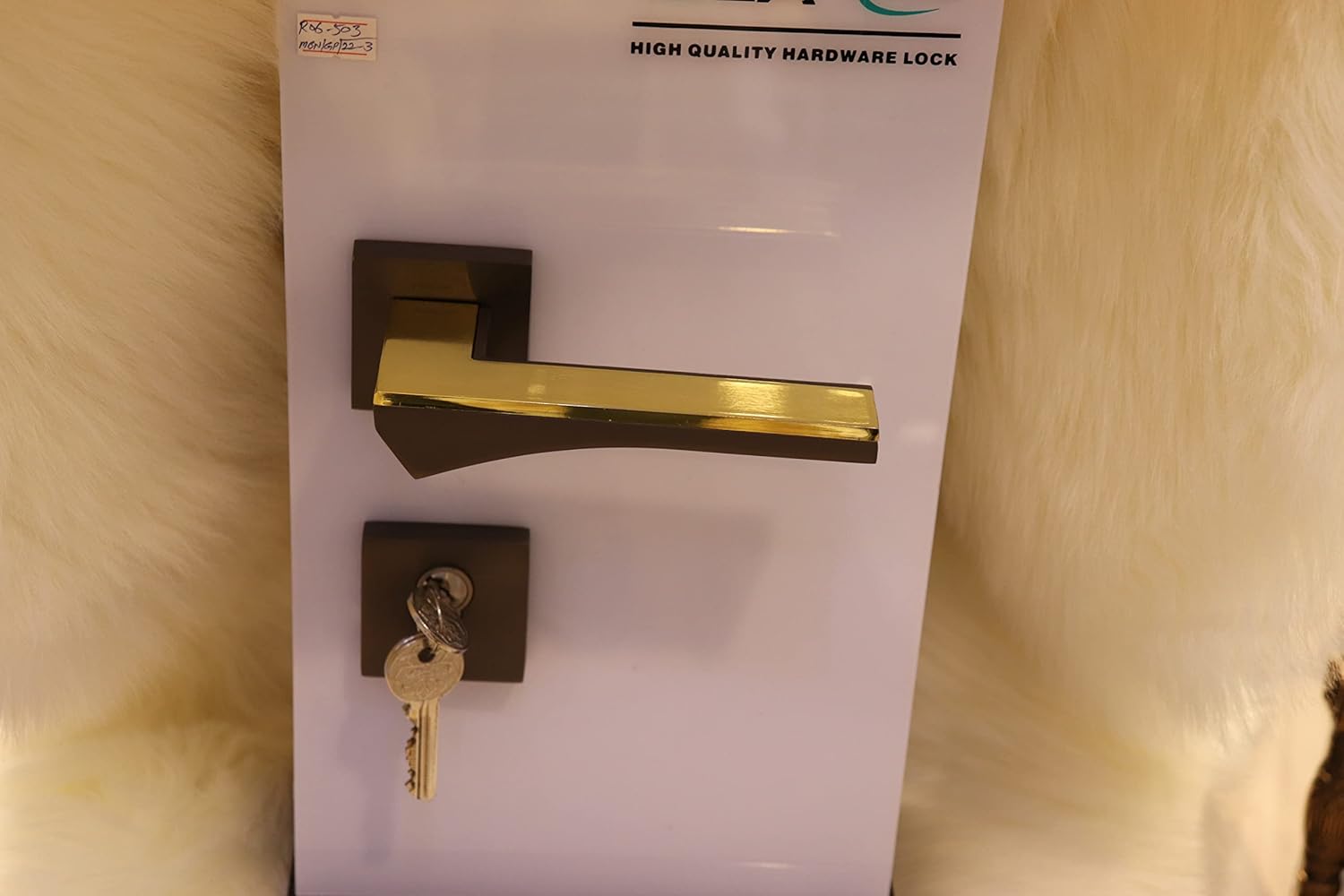 Vila Door handle Zinc Alloy Durable for All Kinds Of Indoor Doors (1-pec) Colour: Chrome -Golden|R06-503| (Gray+Golden)