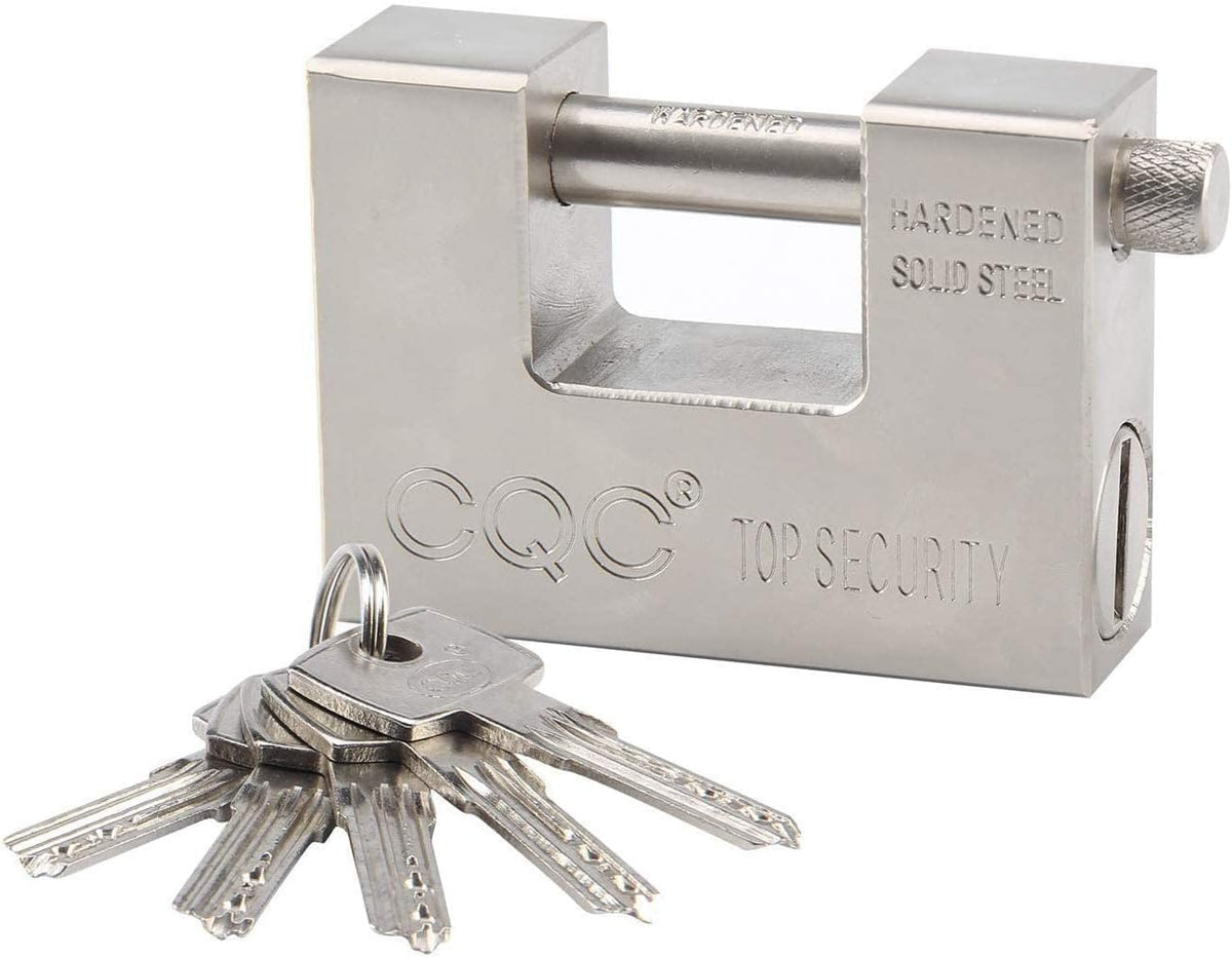 VILA Heavy Duty 95mm Container Garage Warehouse Shutter Padlock Chain Lock with 5 Keys