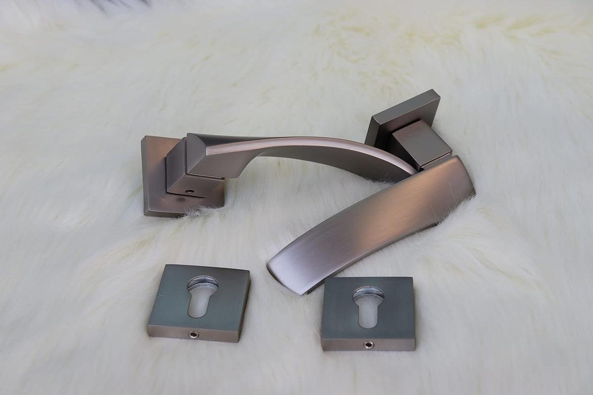 Vila Door handle Zinc Alloy Durable for All Kinds Of Indoor Doors (1-pec) Colour: Mat Silver |R06-665|
