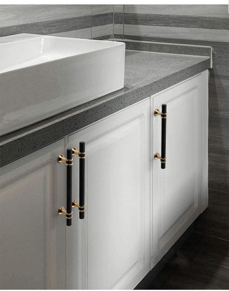 Vila Cabinet Handle T Bar Zinc Alloy Handle Kitchen Drawer Handles 1-pec Color : Black/Gold -Size: (160mm)