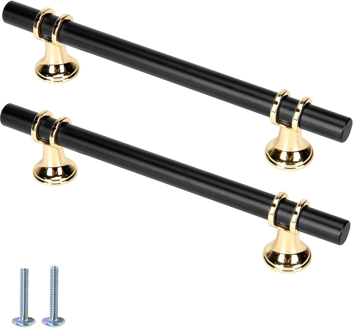 Vila Cabinet Handle T Bar Zinc Alloy Handle Kitchen Drawer Handles 1-pec Color : Black/Gold -Size: (160mm)