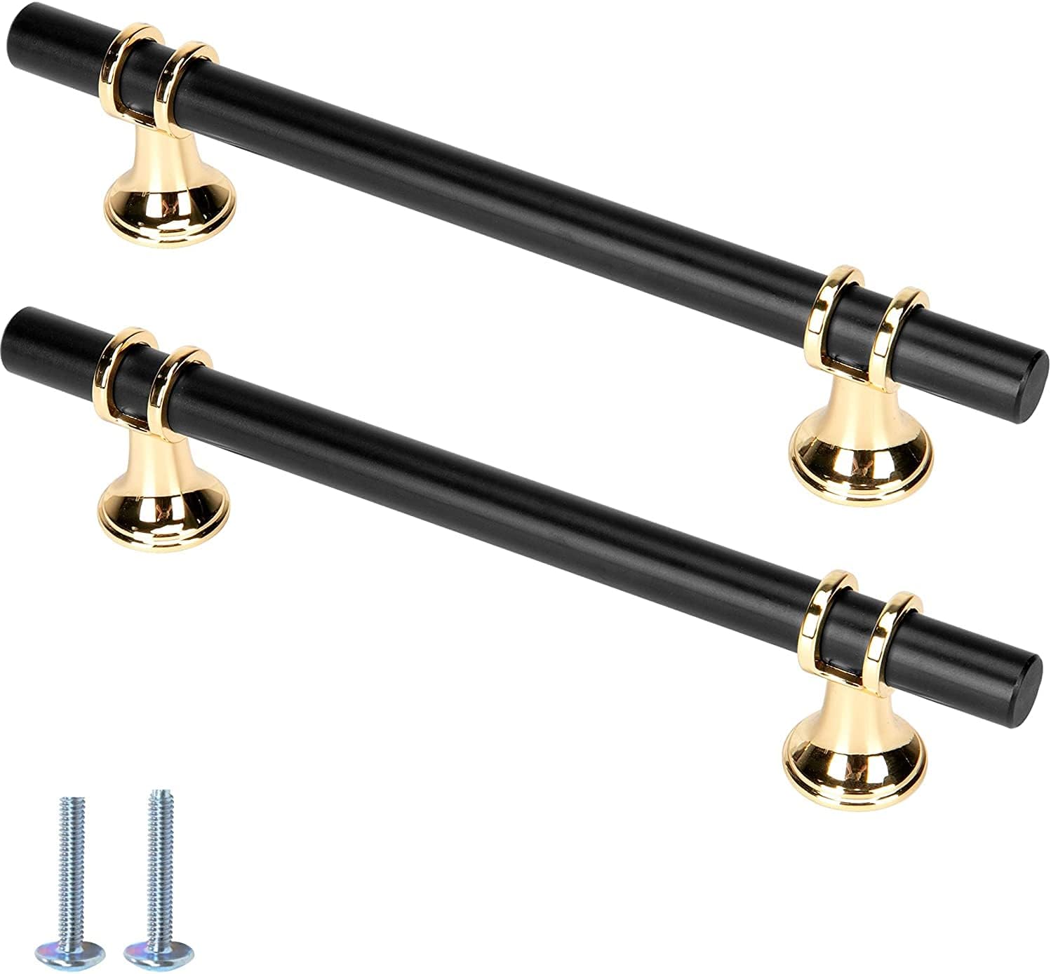 Vila Cabinet Handle T Bar Zinc Alloy Handle Kitchen Drawer Handles 1-pec Color : Black/Gold -Size: (160mm)