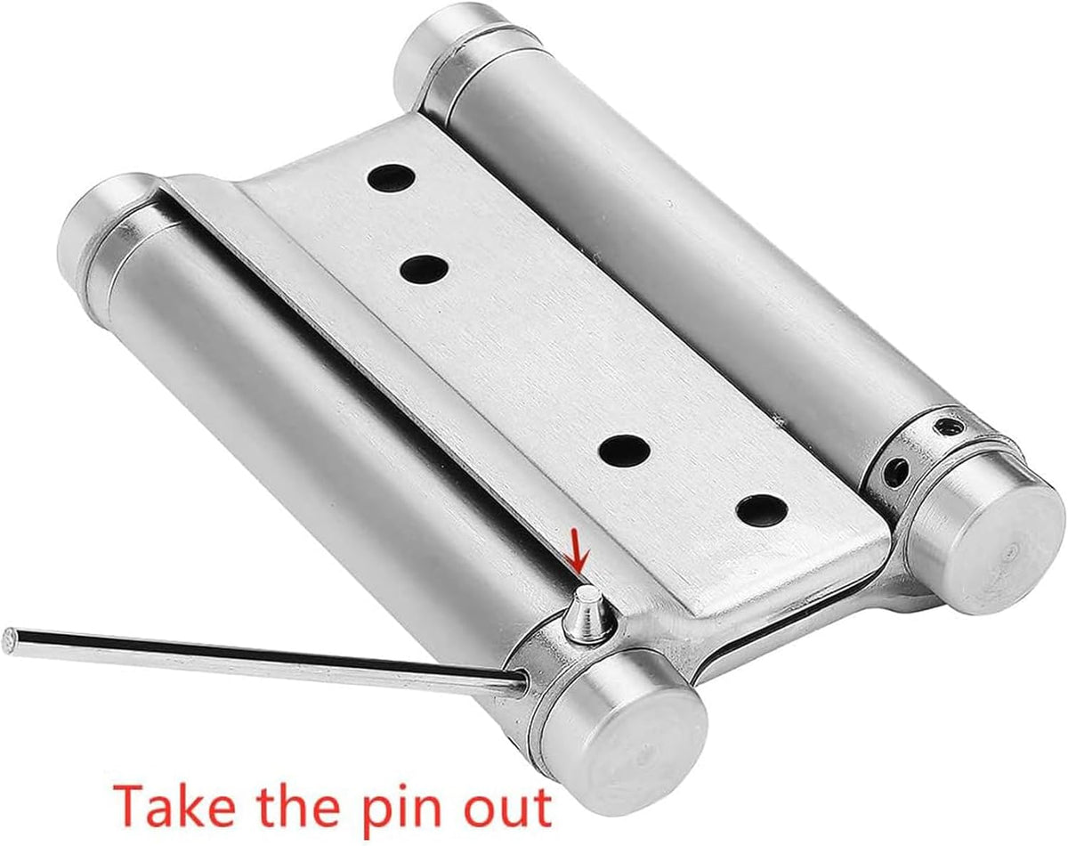 4 x 75 mm stainless steel hinges, swing door hinges, double action spring hinge