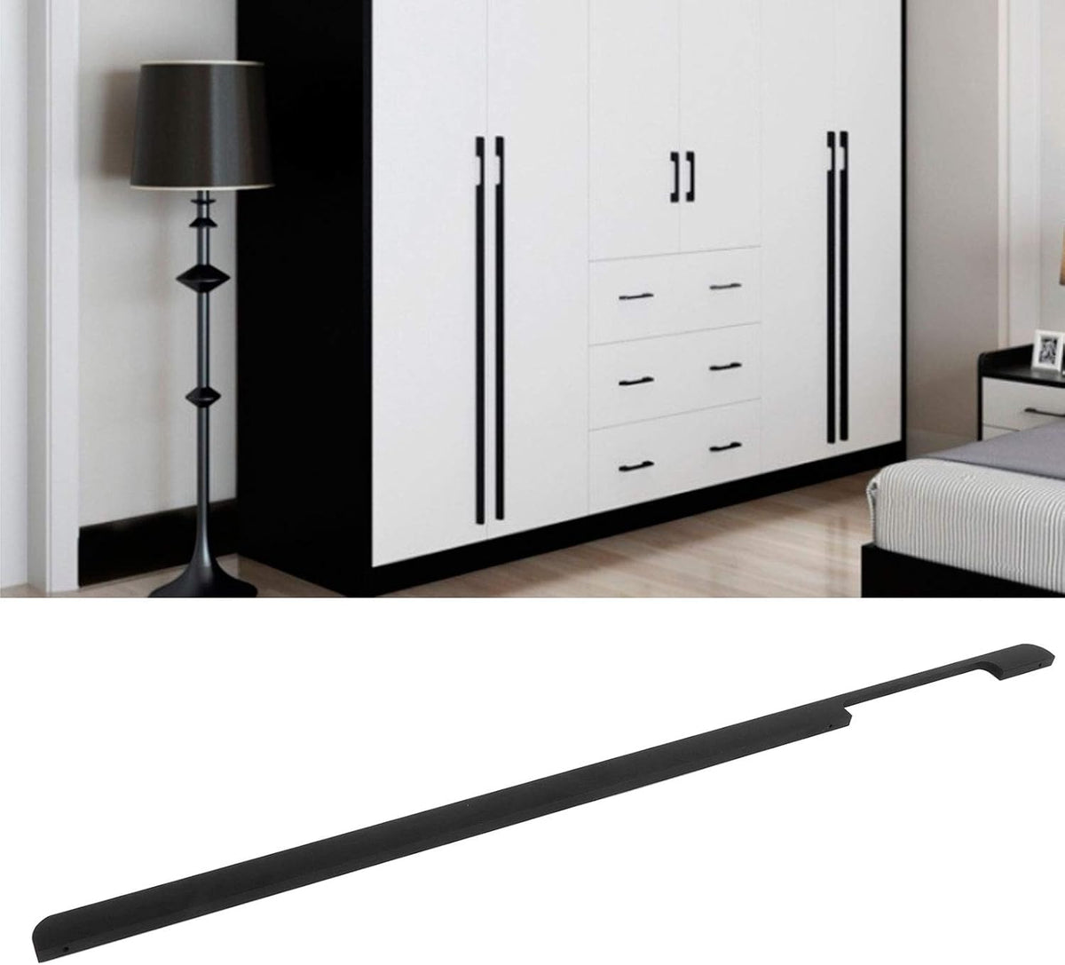 Salaty Wardrobe Drawer Handle, Furniture Replacement Parts, Long Cabinet Handle, Cupboard Pull, Bookcases for Furniture Doors Desk Drawers Kitchen Cabinets