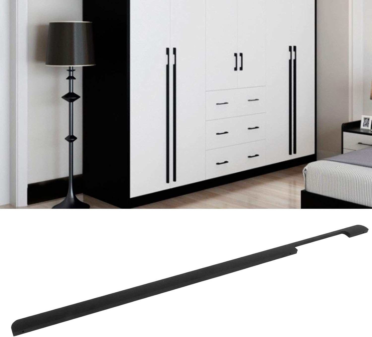 Salaty Wardrobe Drawer Handle, Furniture Replacement Parts, Long Cabinet Handle, Cupboard Pull, Bookcases for Furniture Doors Desk Drawers Kitchen Cabinets