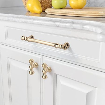 10 Pack 5 Inch(128mm) Brushed Satin Nickel Kitchen Cabinet Handles, Cabinet Pulls Kitchen Cabinet Hardware for Cupboard Drawer Handles Dresser Pulls