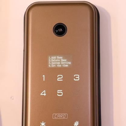 Smart Lock,With WiFi, Display screen,Keypad Digital,Biometric Fingerprint,IC Card,Mechanical key Unlock for Apartment Hotel Home Use. COLOR: (GOLDEN)