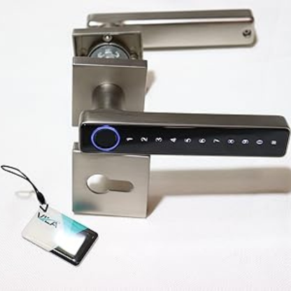Fingerprint Door Lock With WiFi Tuya App, Smart APP Remote Control Digital,Biometric Fingerprint,IC Card,Mechanical key Unlock for Apartment Hotel Home Use (Silver)