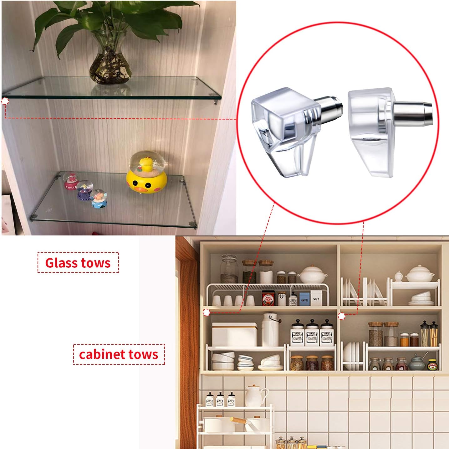 Jdesun Shelf Support Pegs, 50 Pieces Shelf Bracket Pegs Shelf Support Pegs Shelf Holder Pins Cupboard Shelf Pegs Clips for Cabinet Closet Cupbord Kitchen Furniture Book Shelves Supplies