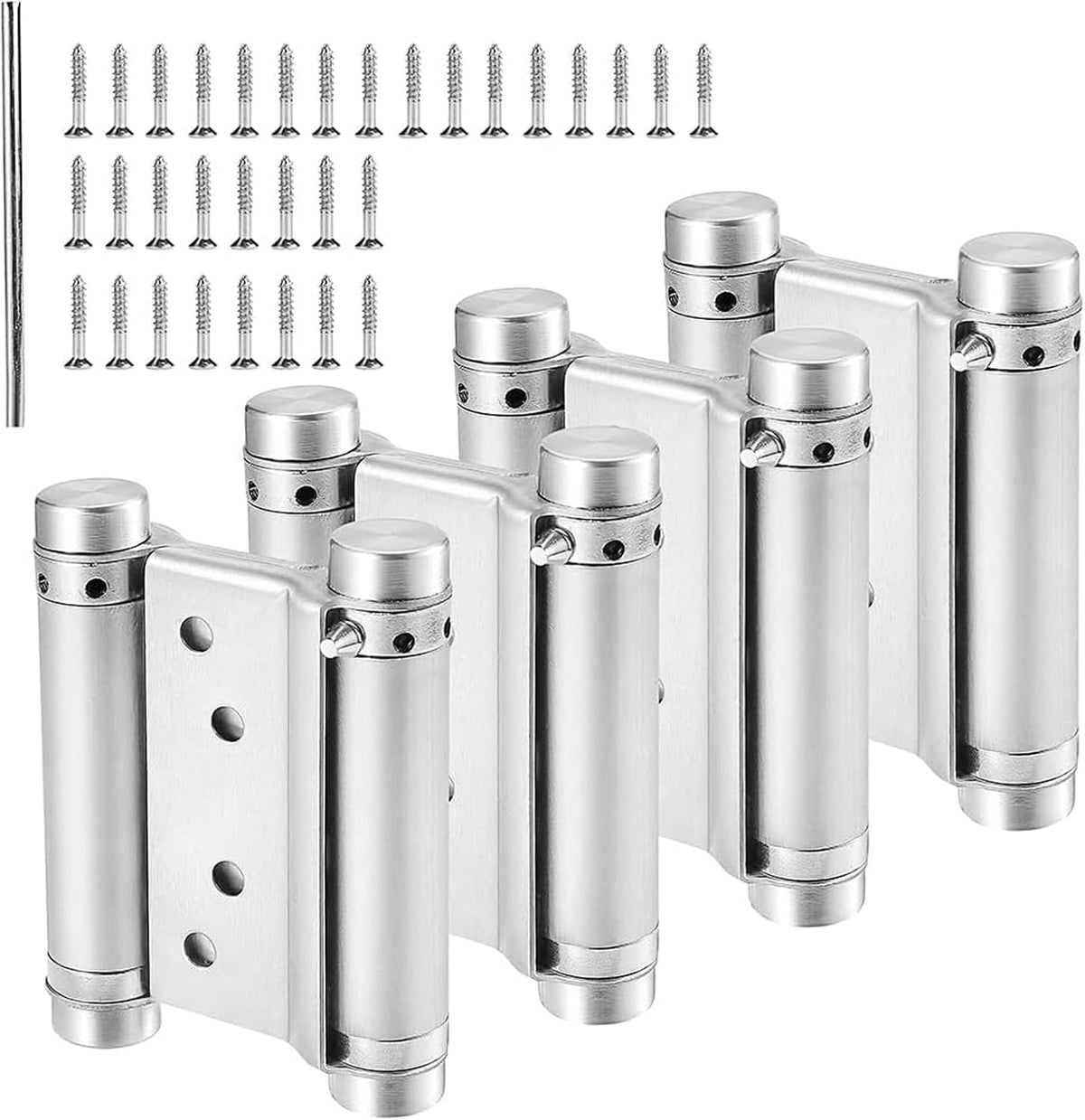 4 x 75 mm stainless steel hinges, swing door hinges, double action spring hinge