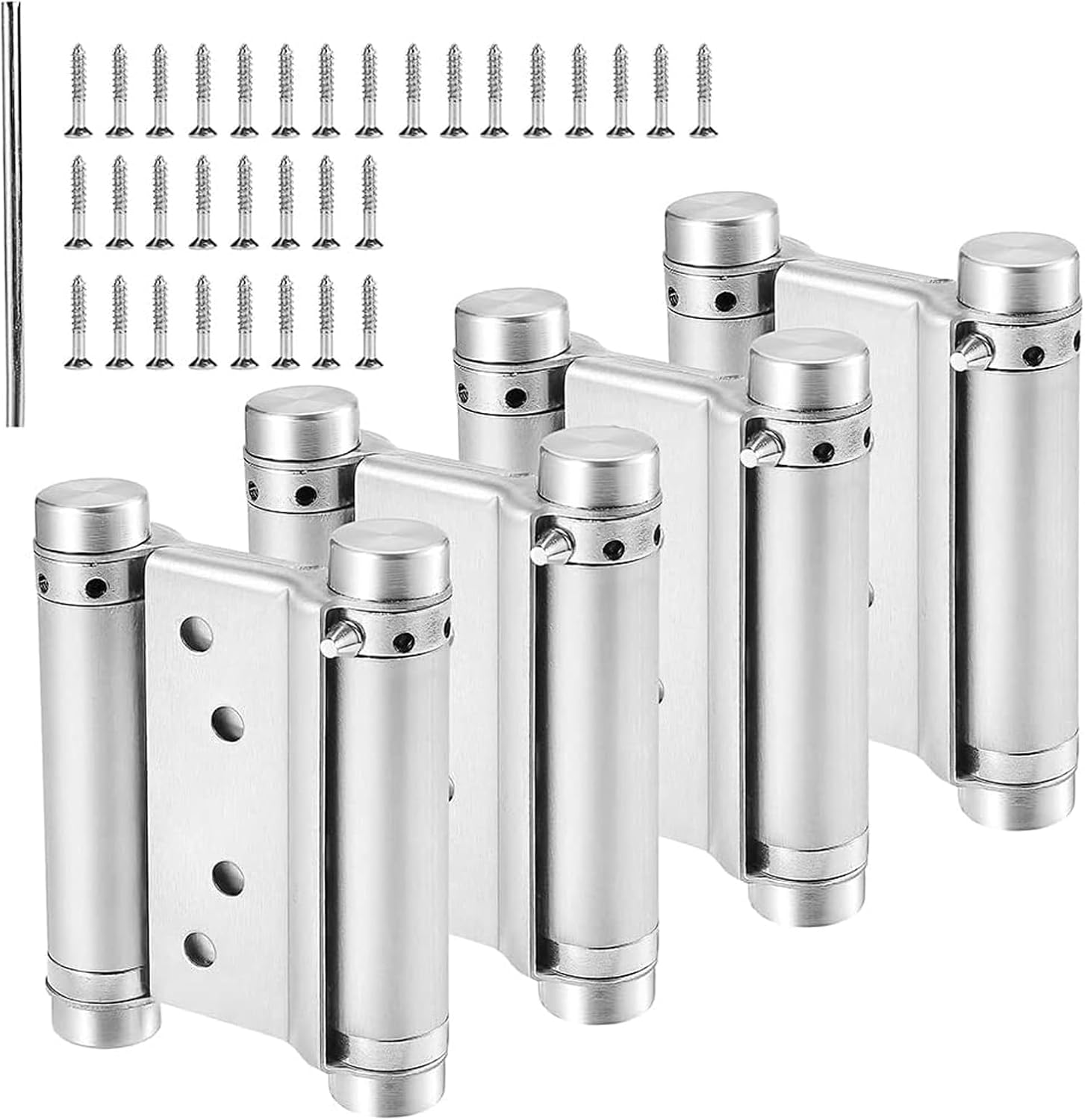 4 x 75 mm stainless steel hinges, swing door hinges, double action spring hinge
