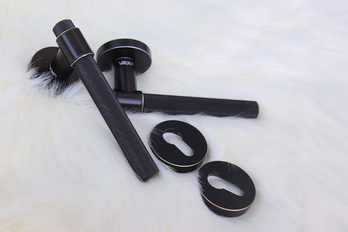 Vila Door handle Zinc Alloy Durable for All Kinds Of Indoor Doors (1-pec) Colour:Silver -Golder -Black |R05-692| (Siver)